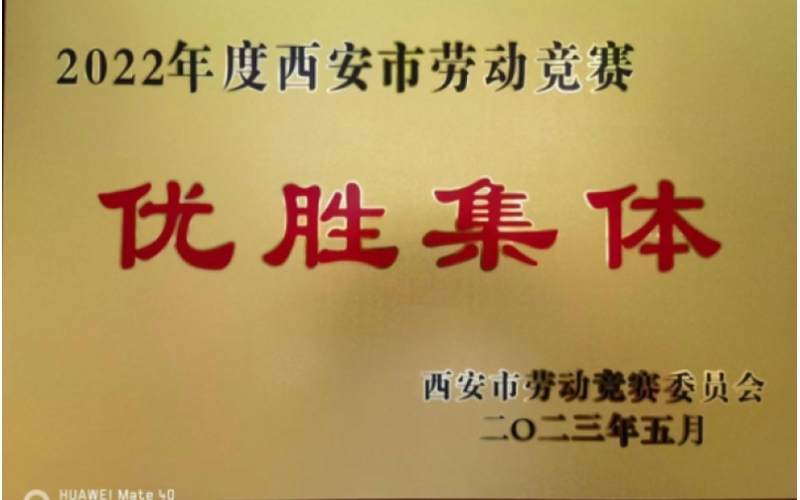 标准股份荣获&ldquo;2022年度西安市劳动竞赛优胜集体&rdquo;